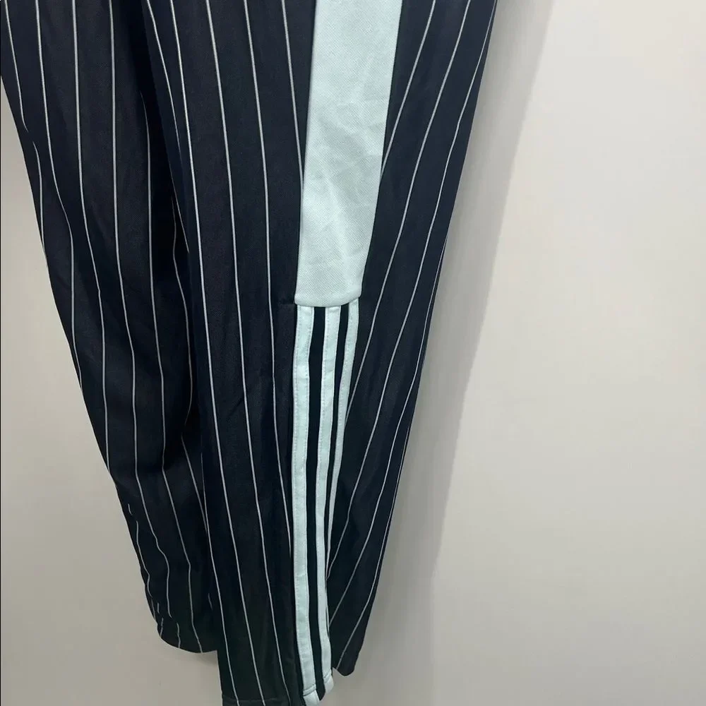 adidas navy and pastel blue Striped Joggers track pants